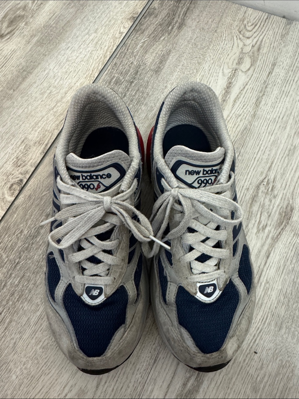 New Balance Kids Sneakers in Navy, Gray and Red - Picture 2 of 5
